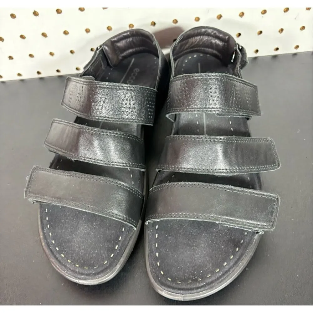 Ecco Emmy Leather Comfort Slide Sandals Flip Flop shoes Size 10